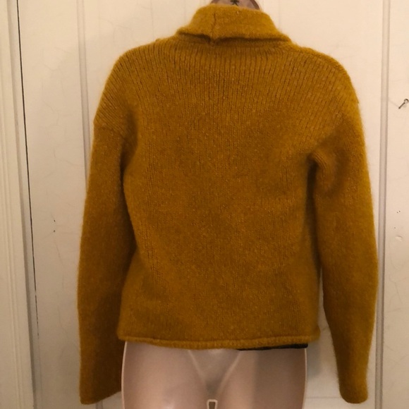 Alpha massimo rebecchi mustard yellow cardigan M - Picture 7 of 9